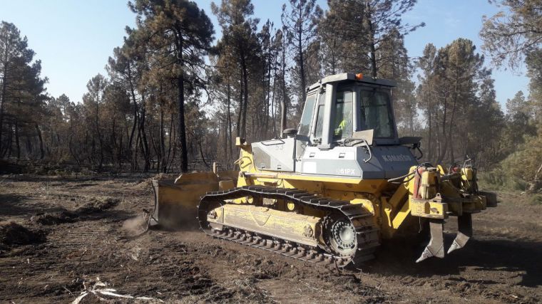 Estabilizado el incendio en Barchín del Hoyo, que puede quedar apagado en las próximas horas