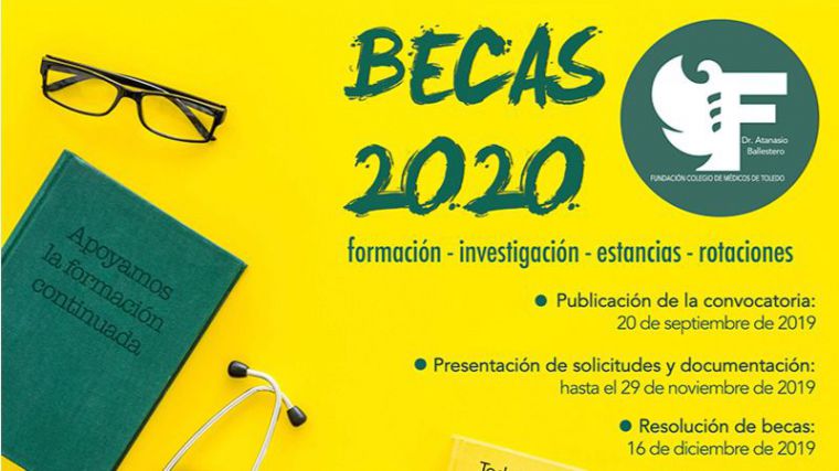 La Fundación Colegio de Médicos de Toledo “Dr. Atanasio Ballestero” convoca las Becas 2020 de formación, investigación y ampliación de estudios en estancias y rotaciones