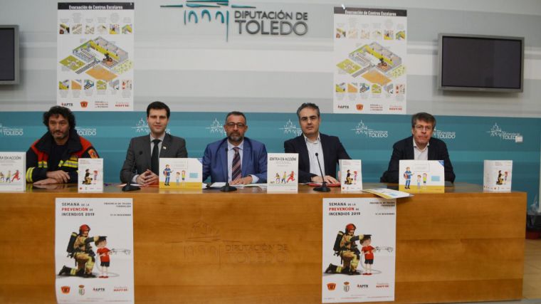 La Diputación de Toledo celebra la semana de la prevención de incendios en Fuensalida con más de 1.000 escolares participantes