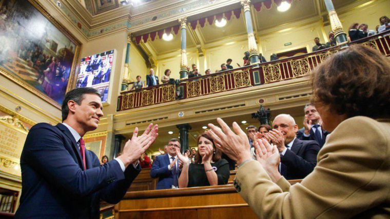 Pedro Sánchez en la tercera jornada de la Sesión de Investidura.