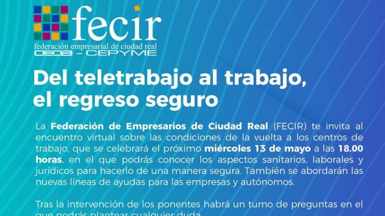FECIR ofrece una jornada virtual gratuita sobre 