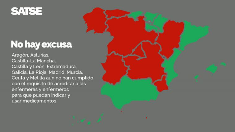 SATSE: “Tras el estado de alarma, no hay excusa para que Castilla-La Mancha siga sin acreditar a sus enfermeras para que puedan prescribir”