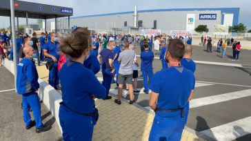 Las plantillas de Airbus Illescas y Airbus-Albacete salen a la calle en defensa del empleo y del futuro del sector