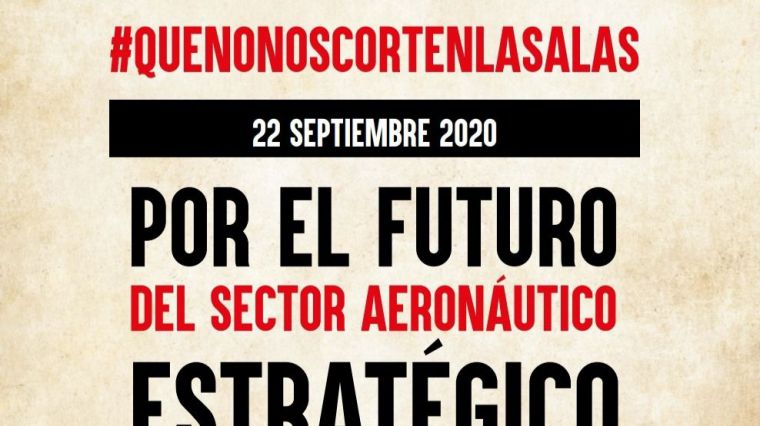 CCOO y UGT convocan este martes huelga y movilizaciones en el sector aeronáutico 