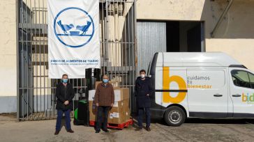 La Cooperativa de Distribución Farmacéutica Bidafarma entrega productos de primera necesidad al Banco de Alimentos de Toledo 