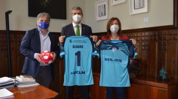 El Soliss Fútbol Sala Talavera agradece a Álvaro Gutiérrez el apoyo de la Diputación de Toledo a su proyecto deportivo y al deporte base