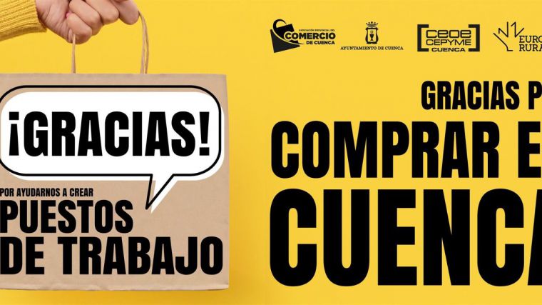 Los comerciantes de Cuenca lanzan una campaña de agradecimiento al consumidor por elegir el comercio local