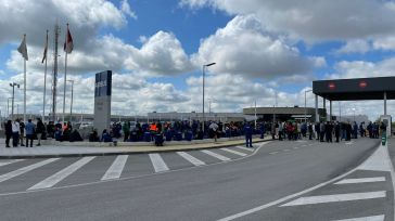 Seguimiento masivo de la primera jornada de paros en las factorías de Airbus en Illescas y Albacete