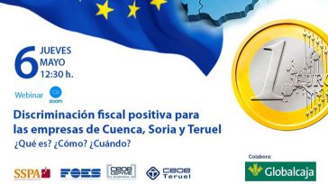 Las CEOEs de Cuenca, Soria y Teruel darán una charla bajo el título ‘Discriminación fiscal positiva hoy’