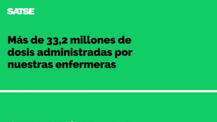 SATSE: “Las enfermeras y enfermeros son los verdaderos artífices de la campaña de vacunación”