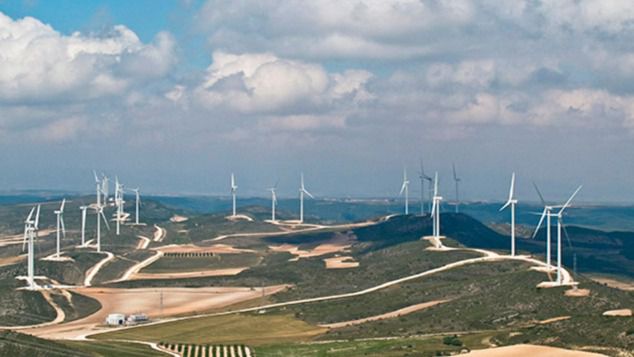 Parque eólico Aguilón de Endesa en Zaragoza