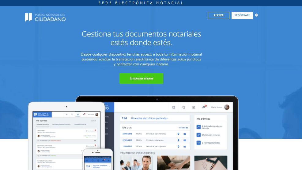 Los notarios abren su sede electrónica a ciudadanos y empresas