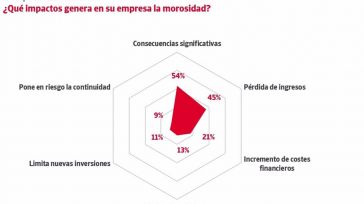 El 9% de las empresas declaran que la morosidad pone en riesgo la viabilidad de su negocio