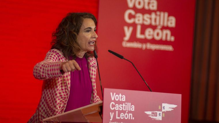 La ministra de Hacienda, María Jesús Montero, en un acto del PSOE.