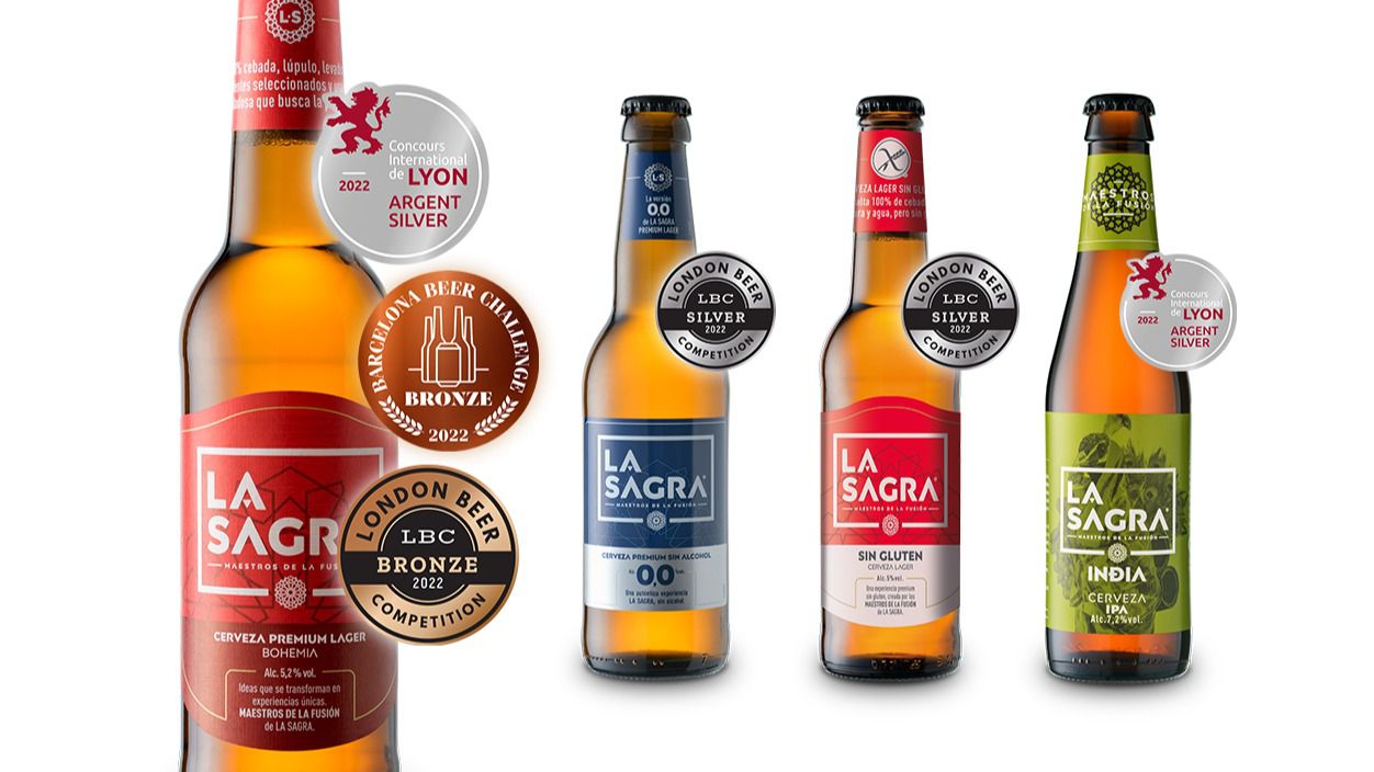 Cerveza LA SAGRA consigue seis nuevos galardones internacionales