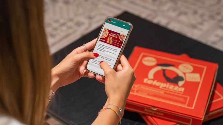 Telepizza lanza un servicio para realizar pedidos a domicilio a través de WhatsApp