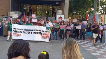 CCOO se concentra en toda CLM para denunciar el despido durante 2 meses de cerca de 900 personas con oposición aprobada