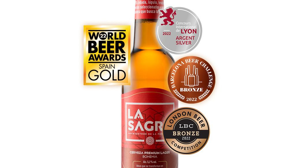 LA SAGRA Premium Lager, medalla de oro a la mejor cerveza en España en su estilo en los World Beer Awards 2022