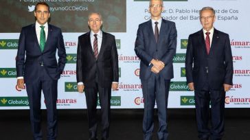 Globalcaja y el Consejo de Cámaras de Comercio de Castilla-La Mancha reúnen a más de 200 empresarios en una conferencia a cargo del Gobernador del Banco de España