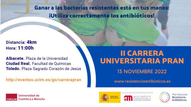 Abierto el plazo de inscripción en la carrera 'Corre sin resistencias', que la UCLM acogerá en Albacete, Ciudad Real y Toledo
