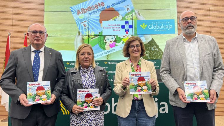 La Hermandad de Donantes de Sangre y la Fundación Globalcaja presentan una campaña de animación a la lectura y fomento de la donación entre niños de Primaria