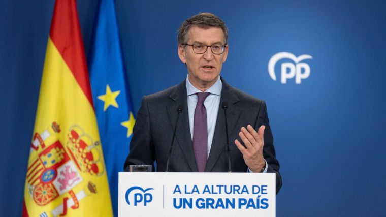 El presidente del Partido Popular, Alberto Núñez Feijóo 