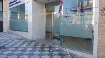 CEOE CEPYME Cuenca denuncia la vandalización de su sede durante las concentraciones sindicales de la huelga de limpieza