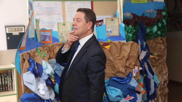 Emiliano García-Page en la visita a un centro educativo el pasado 21 de julio.