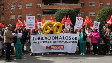 Movilización en Ciudad Real para reivindicar la jubilación a los 60 años en el sector sociosanitario