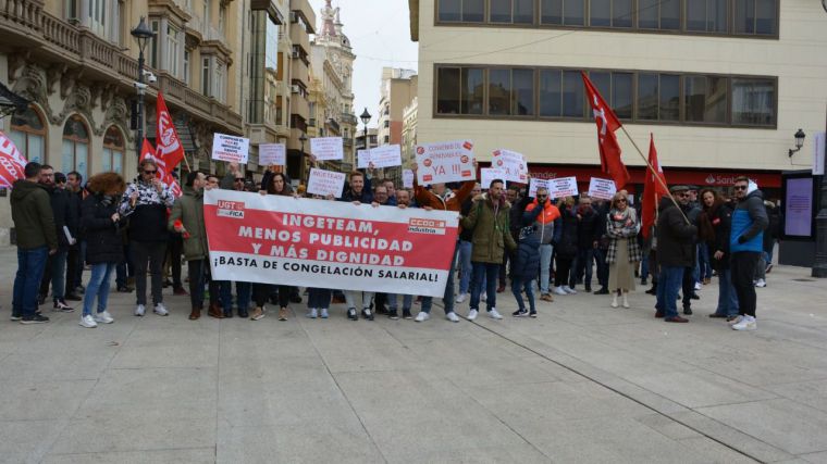 Más de un centenar de trabajadores de INGETEAM se manifiestan en Albacete reclamando 