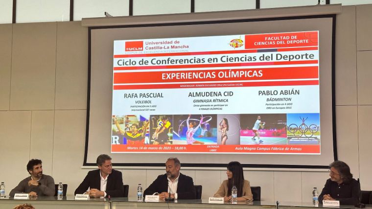 La Facultad de Ciencias del Deporte del Campus de Toledo recibe a los olímpicos Rafael Pascual, Almudena Cid y Pablo Abián