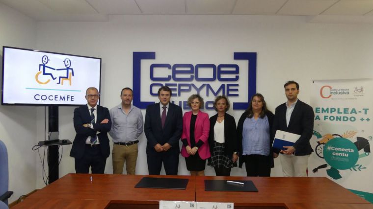 CEOE CEPYME Cuenca y COCEMFE firman un convenio para la empleabilidad de las personas con discapacidad