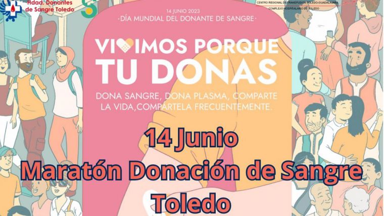 La Hermandad de Donantes de Sangre pide a los toledanos colaboración de cara al maratón de este miércoles