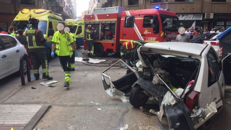 Cuatro heridos tras la colisión de dos vehículos en Puertollano (Ciudad Real)
