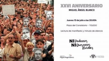 Toledo rinde homenaje a Miguel Ángel Blanco en un acto organizado por el Consistorio este jueves