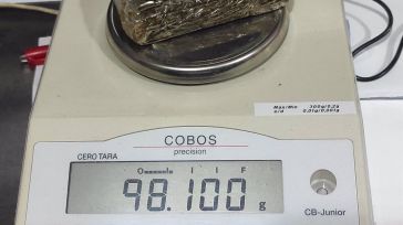 Investigado un hombre tras ser sorprendido con una tableta de 100 gramos de hachís en Honrubia