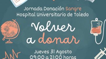 El Hospital Universitario de Toledo acoge este jueves una nueva campaña de donación de sangre