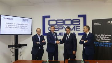 CEOE CEPYME Cuenca renueva el convenio con Banco Sabadell para ofrecer soluciones financieras a empresas