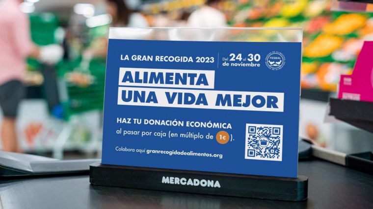 Las 74 tiendas de Mercadona en CLM participan en la Gran Recogida de Alimentos que arranca este viernes