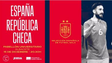 A la venta las entradas para el partido de fútbol sala de este viernes entre España y República Checa en Albacete