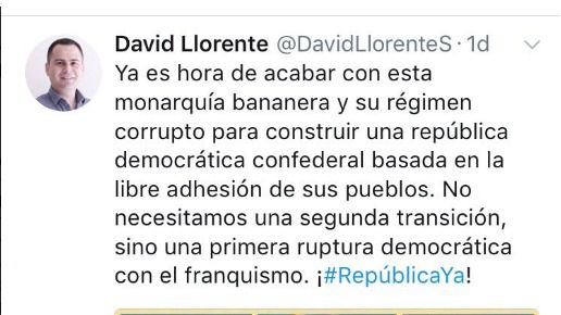 Un tweet del portavoz de Podemos a favor de la “República confederal de libre adhesión de los pueblos” provoca una gran bronca en las Cortes de CLM