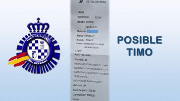 La Policía Local de Valdepeñas alerta sobre una estafa con multas falsas de la zona azul en el municipio