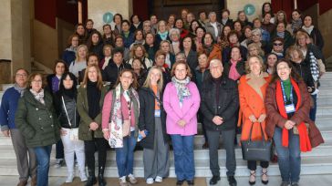 Cedillo recibe en la Diputación de Toledo a más de 50 integrantes de la Asociación de Mujeres de Urda, que han visitado Toledo con motivo del 8M