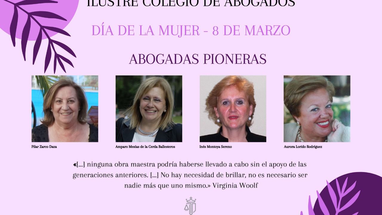 El Colegio de Abogados de Ciudad Real distinguirá a las primeras mujeres abogadas