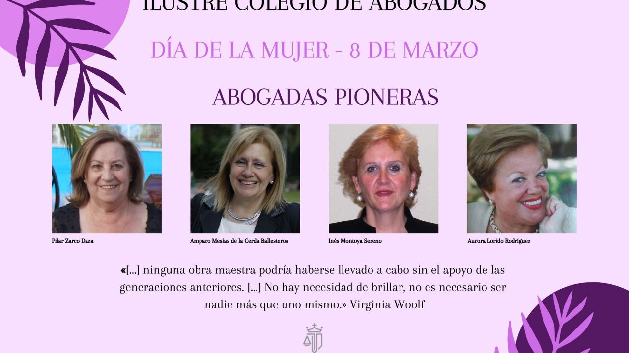 El Colegio de Abogados de Ciudad Real distinguirá a las primeras mujeres abogadas