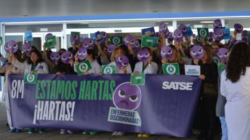 Las enfermeras se manifiestan en Castilla-La Mancha contra la discriminación y la brecha de género laboral