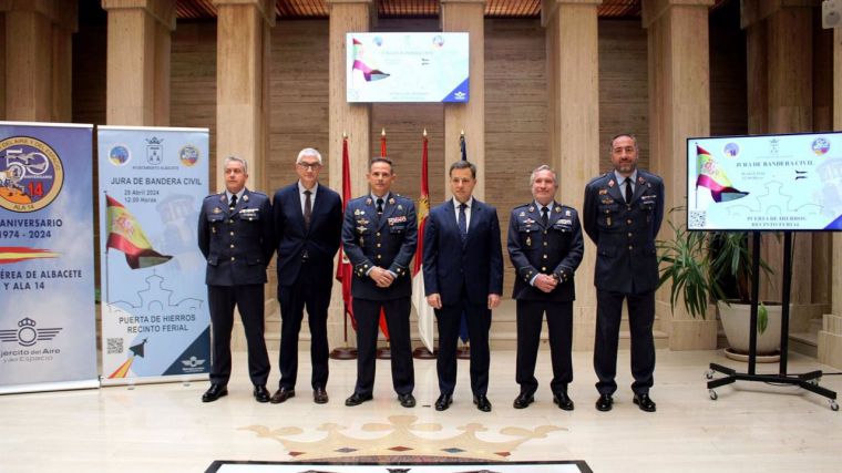 Albacete acogerá su primera jura de bandera para personal civil el 28 de abril con motivo del 50 aniversario del Ala 14