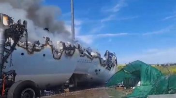 Se incendia un avión Airbus en el aeropuerto de Ciudad Real