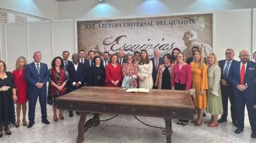 La presidenta de la Diputación de Toledo inicia la lectura universal de El Quijote en Esquivias