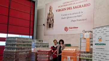 Mercadona dona 5.700 kilos de alimentos de primera necesidad a Cáritas en Toledo